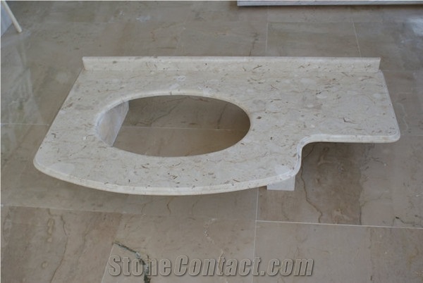 Perlato Sicilia Bathroom Tops, Vanities, Perlato Sicilia Beige Limestone Bathroom Tops