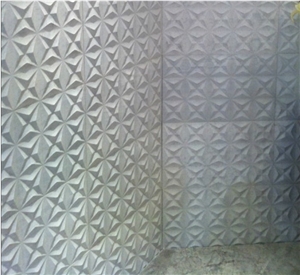 3d Carrara White Building Walling Tile, White Marble Walling