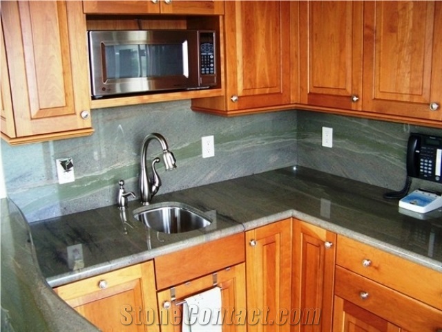 Wild Sea Green Granite Kitchen Countertop
