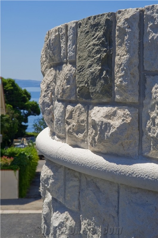 Hum Albus White Limestone Facade