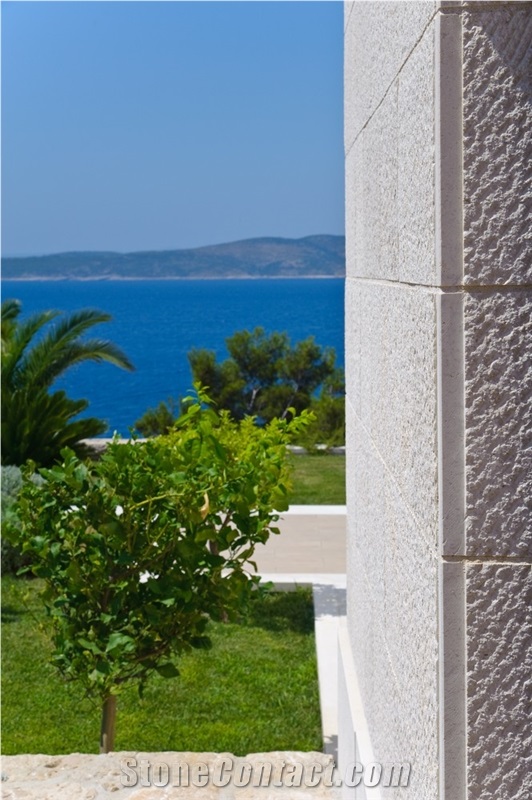 Popped Wall Tiles, Croatia White Limestone
