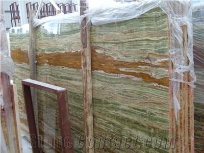 Bamboo Onyx Slabs & Tiles,Green Onyx for Wall Panel,Wall Tiles