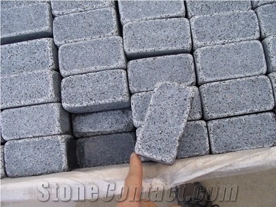 G654 Cube Stone,China Black Granite Paving Stone,G654 Black Granite Cooble Stone
