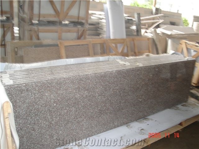 G687 Granite Countertops,China Pink Granite Kitchen Island Top