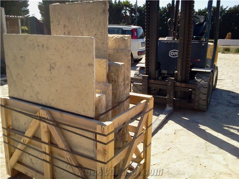 French Limestone Reclaimed Stone Flooring, Corton Beige Limestone Tiles