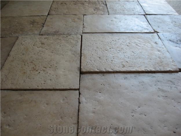 Reclaimed French Limestone Opus Pattern, Rocherons Ramage Limestone Tiles