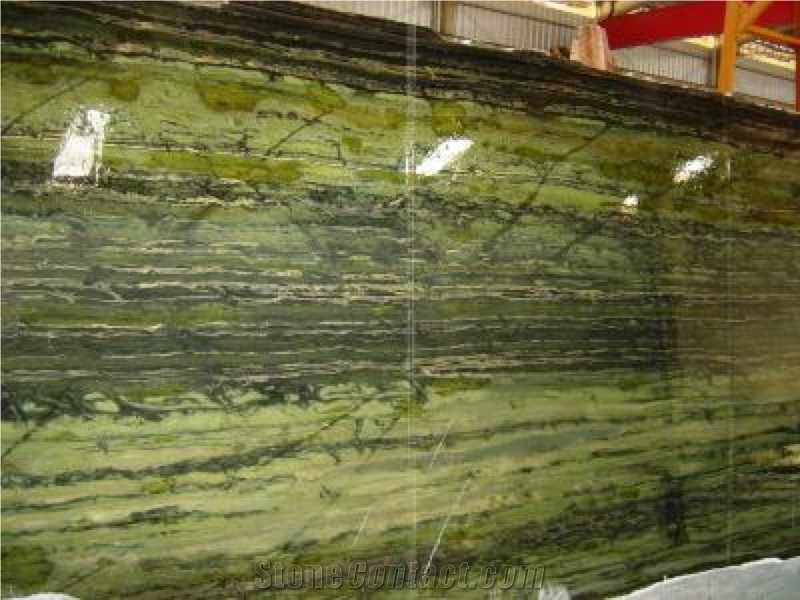 Verde Bamboo Green Quartzite Slab, Brazil Green Quartzite