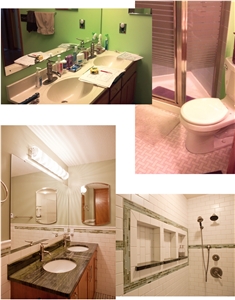 Bathroom Remodeling, Green Quartzite Bath Design
