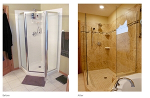 Travertine Bathroom, Shower Remodeling, Travertino Classico Mexico Beige Travertine Bath Design