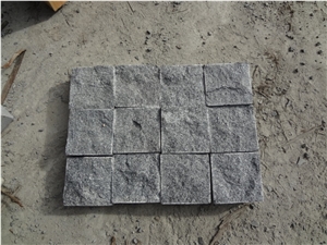 G654 Granite Cobble Stone,Black Pavers, China Black Granite Cobble Stone