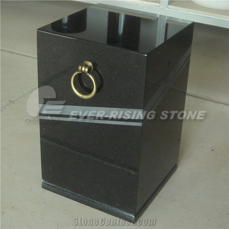 Black Granite Square Vase From China Stonecontact Com