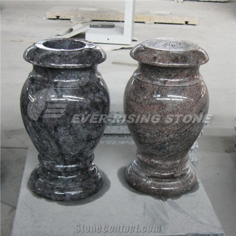 Granite and Marble Turned Vase from China