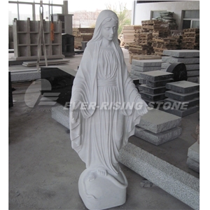 Jesus Statue, Carvings Of Our Lady, Suizhong Sesame White Granite Statue