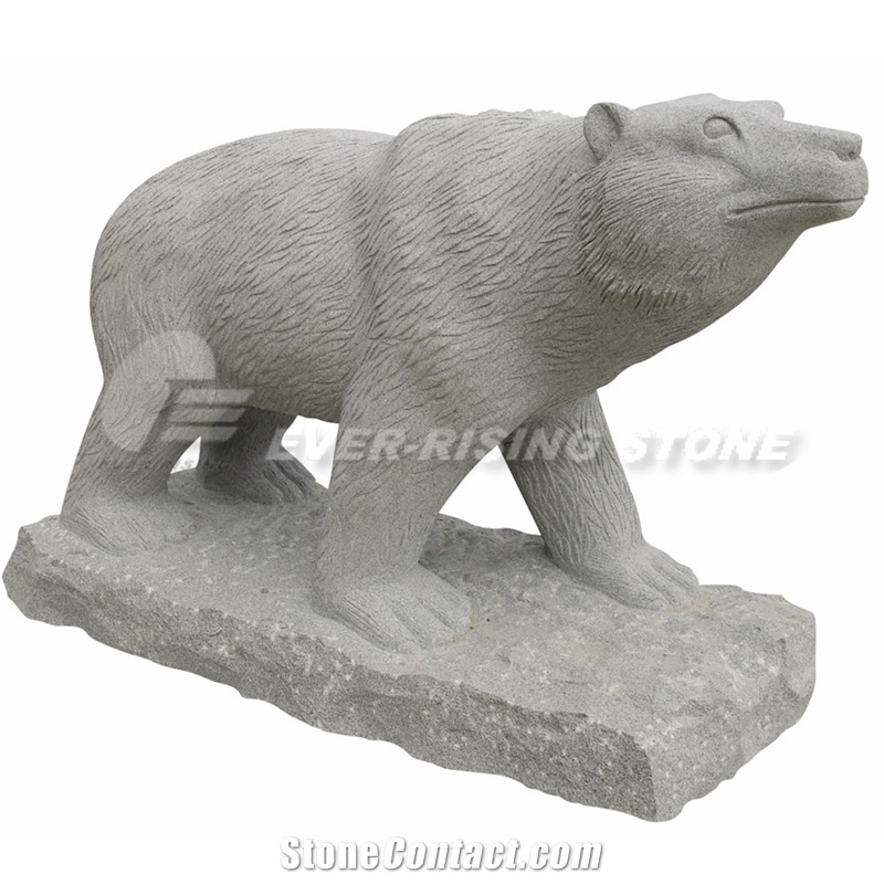 Polar Bear Carving, Granite And Marble Statues