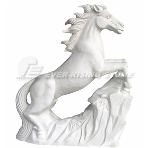 White Marble Horse Carving,Animal Sculpture, Angel Sculpture