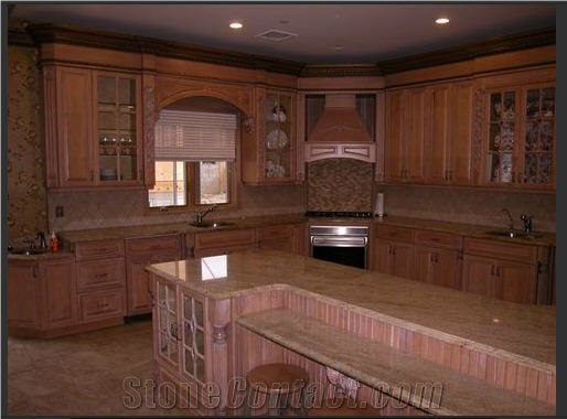Imperial Gold Yellow Granite Kitchen Countertops