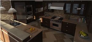 Stick Mosaic Wall Tiles, Emperador Brown Marble Mosaic