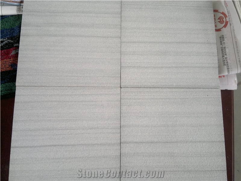 Dinglei Stripe Sandstone Flamed Tiles, China Grey Sandstone