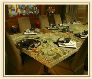 Afghan Green Onyx Dinner Table