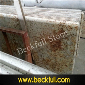 Rusty Stone Granite Countertops, Almond Gold Yellow Granite Countertops
