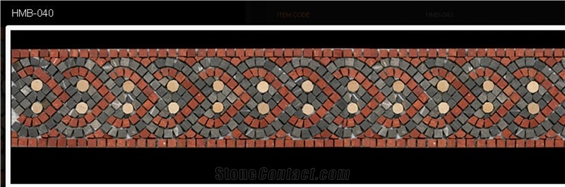 Sienna Brown Marble Mosaic Border