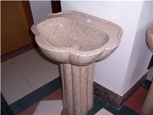 G682 Rusty Granite Basin with Stand