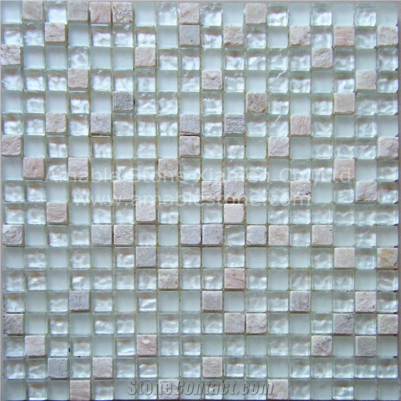 Glass Cubic Stone Mosaic