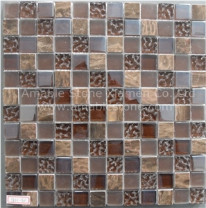 Glass Cubic Stone Mosaic