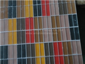 Red Multicolor Glass Mosaic