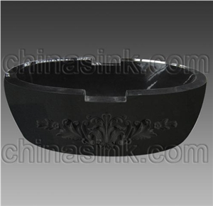 China Absolute Black Granite Bathtub