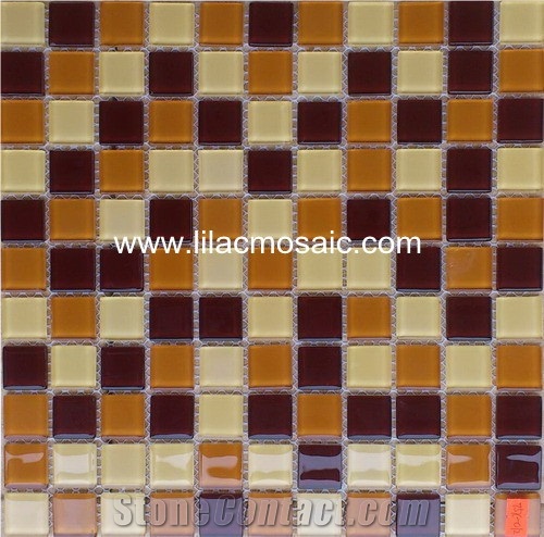 Crystal Glass Mosaic for Bathroom Sauna Pool Tile