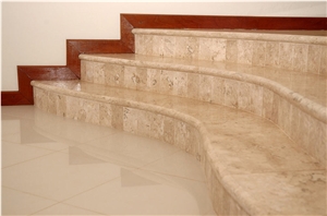 Brecha Limestone Steps, Brecha De St Antonio Beige Limestone Steps