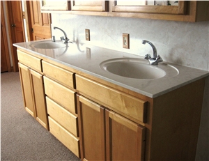 Blanco Chive White Marble Vanity Top