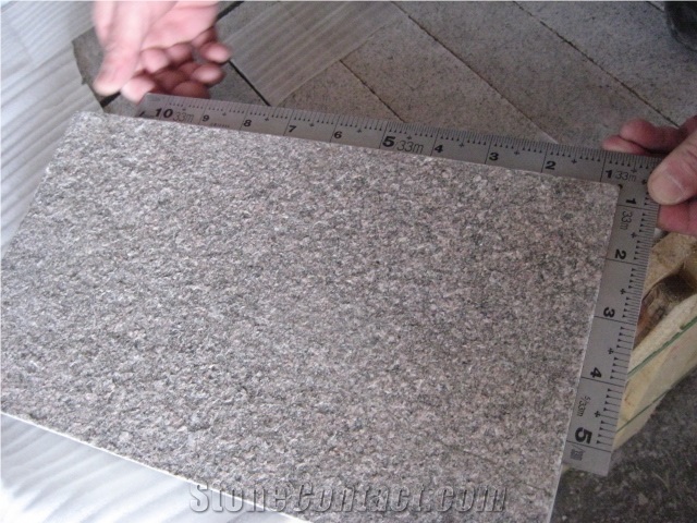Flamed G354 Granite Tiles, Chinese Mahogany, Qilu