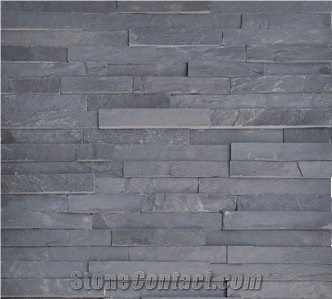 Black And Grey Slate Culture Stone Thin Stone Veneer