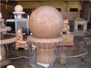 Golden Garnet Granite Fountain