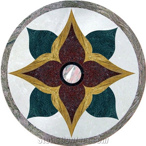 Marble Mosaic Medallion, Waterjet Medallion