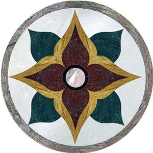 Marble Mosaic Medallion, Waterjet Medallion