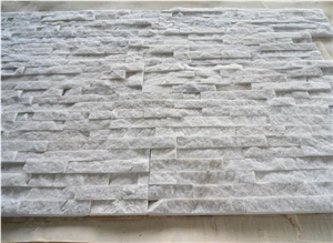 Pure White Stacked Stone, White Quartzite