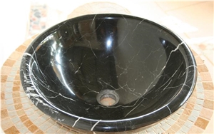 Black Marquina Marble Sink