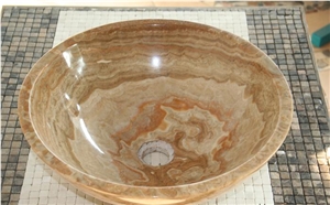 Wooden Yellow Marble Vessels