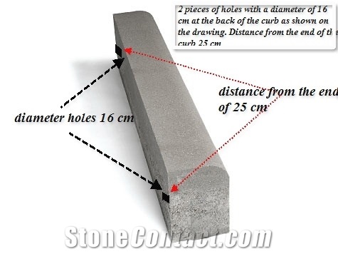 G341 Granite Curbs, Grey Granite Curbs