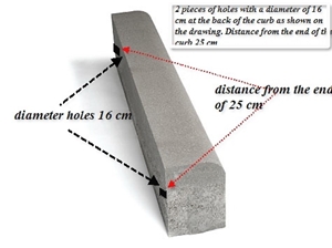 G341 Granite Curbs, Grey Granite Curbs