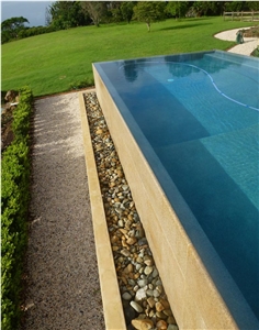 Sandstone Pool Coping, Pool Deck, Somersby Medium Brown Beige Sandstone Pool Coping