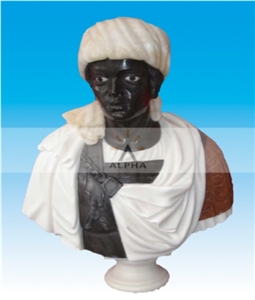 Black Man Marble Statue-bust