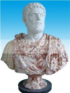 Cuckoo Red Marble Male Marble Bust