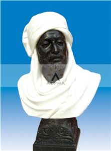 Male Stone Sculpture-bust, Black Marble Sculpture