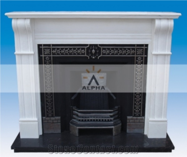 Beijing White Marble Fireplace Mantel