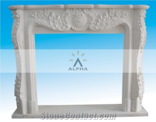 BEIJING White Marble Fireplace
