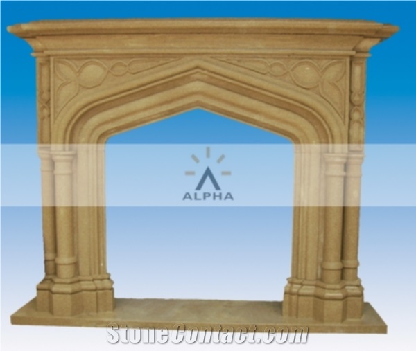 Yellow Sandstone Fireplace Surrounds
